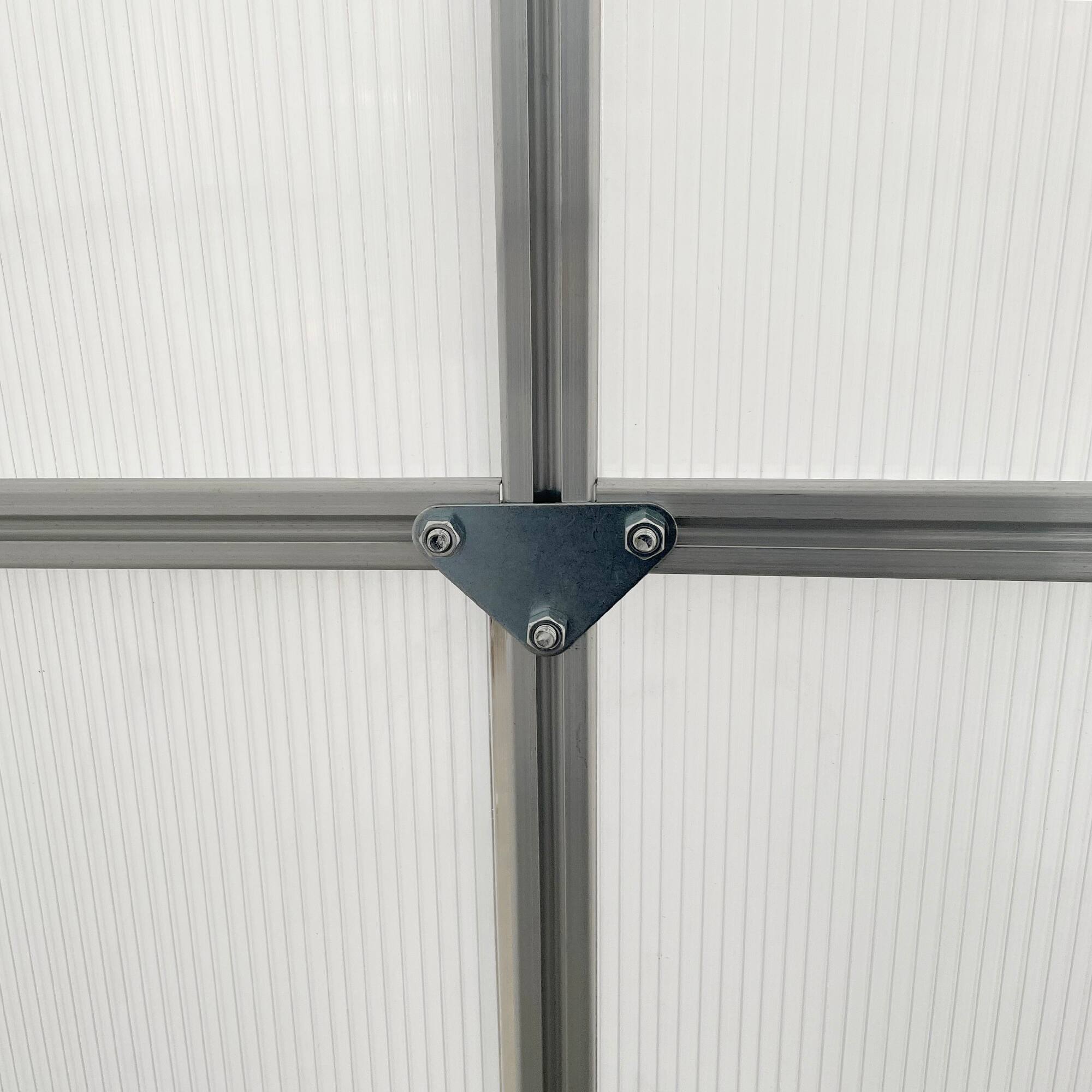 Alt View 8. Outsunny - 6' x 6' Aluminum Greenhouse, Polycarbonate Walk-in Garden Greenhouse Kit with Adjustable Roof Vent.