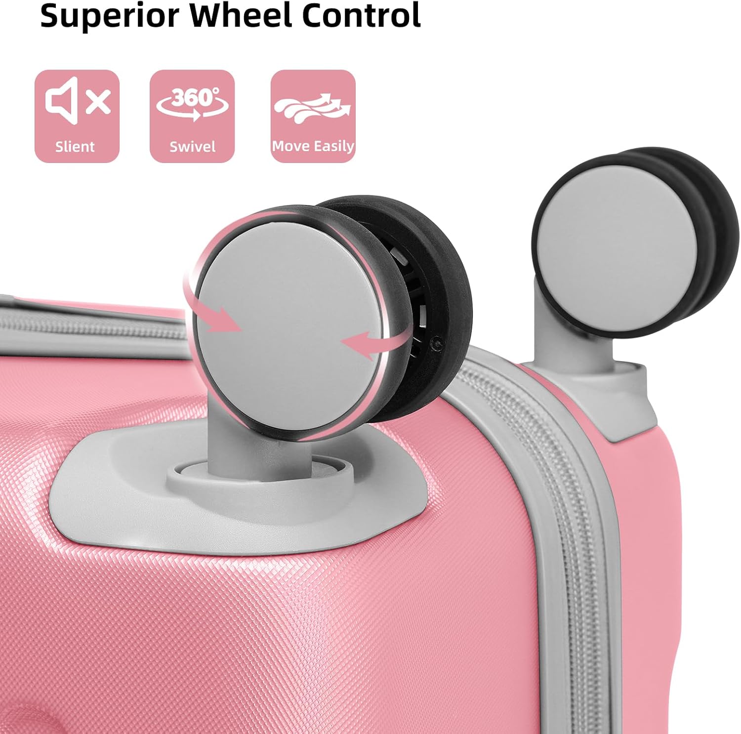 Superior Wheel Control

- Silent
- 360° Swivel
- Move Easily