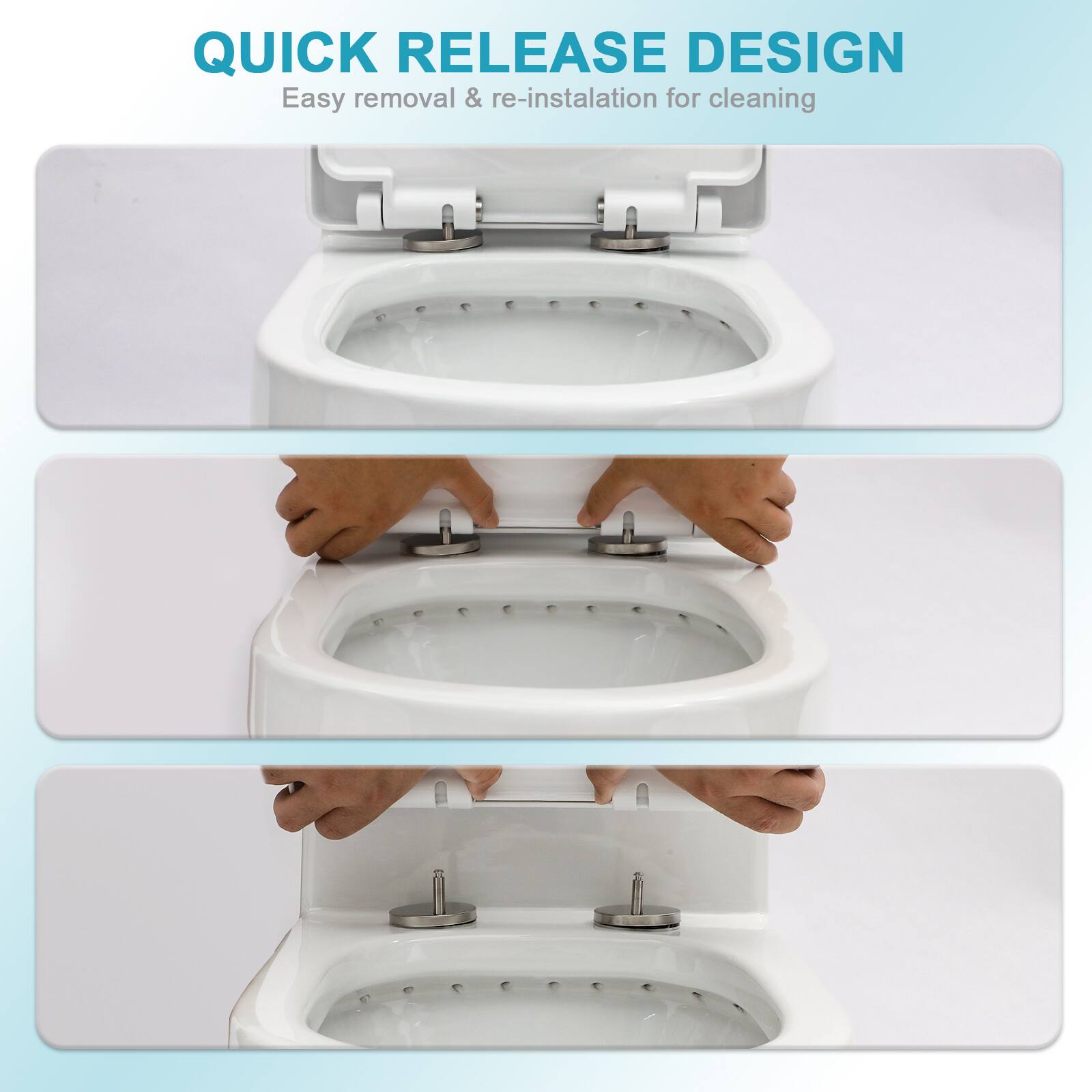 QUICK RELEASE DESIGN  
Easy removal & re-installation for cleaning