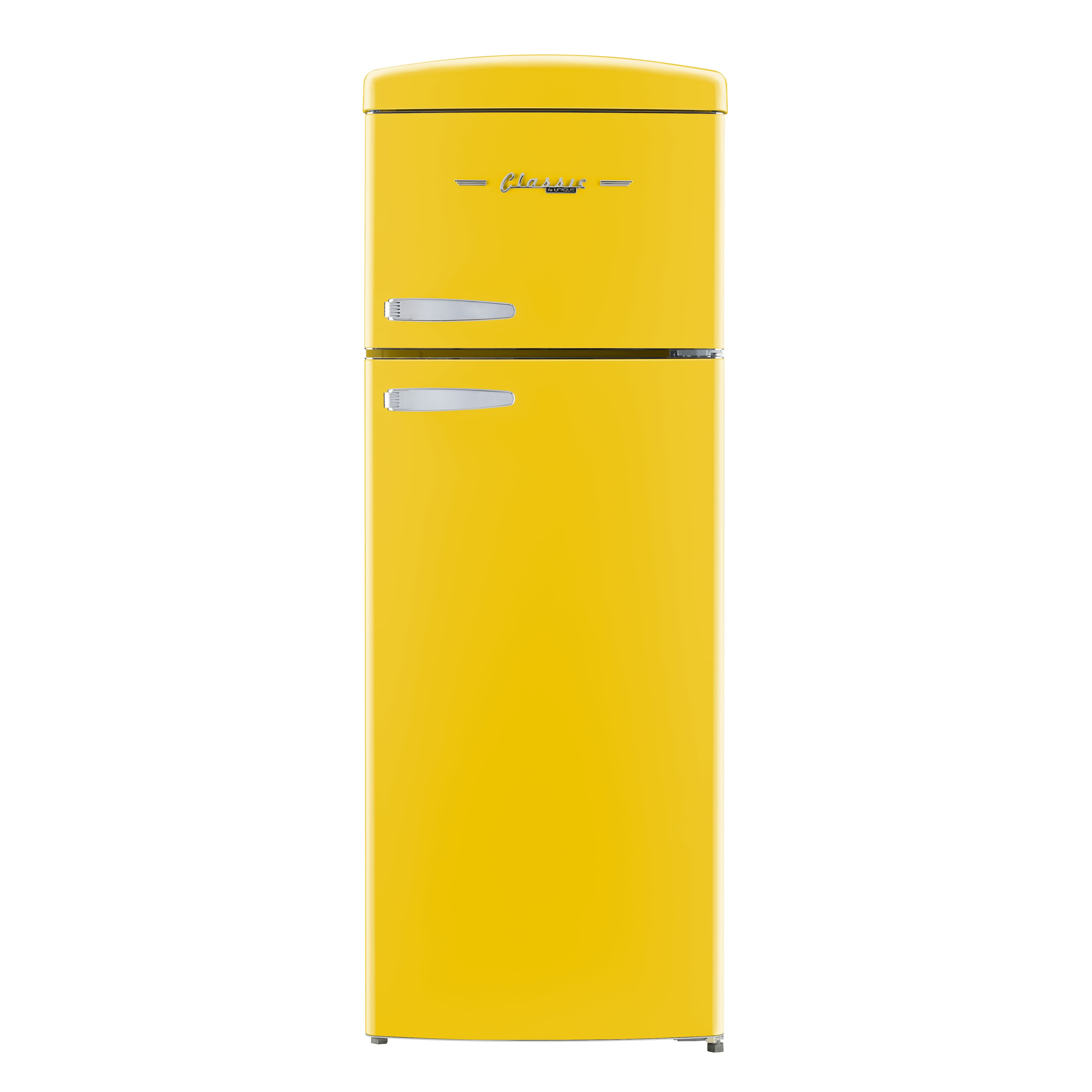 Unique Appliances - 21 in. Wide Classic Retro 7.5cu.ft Compact Top Freezer Refrigerator - Canary Yellow