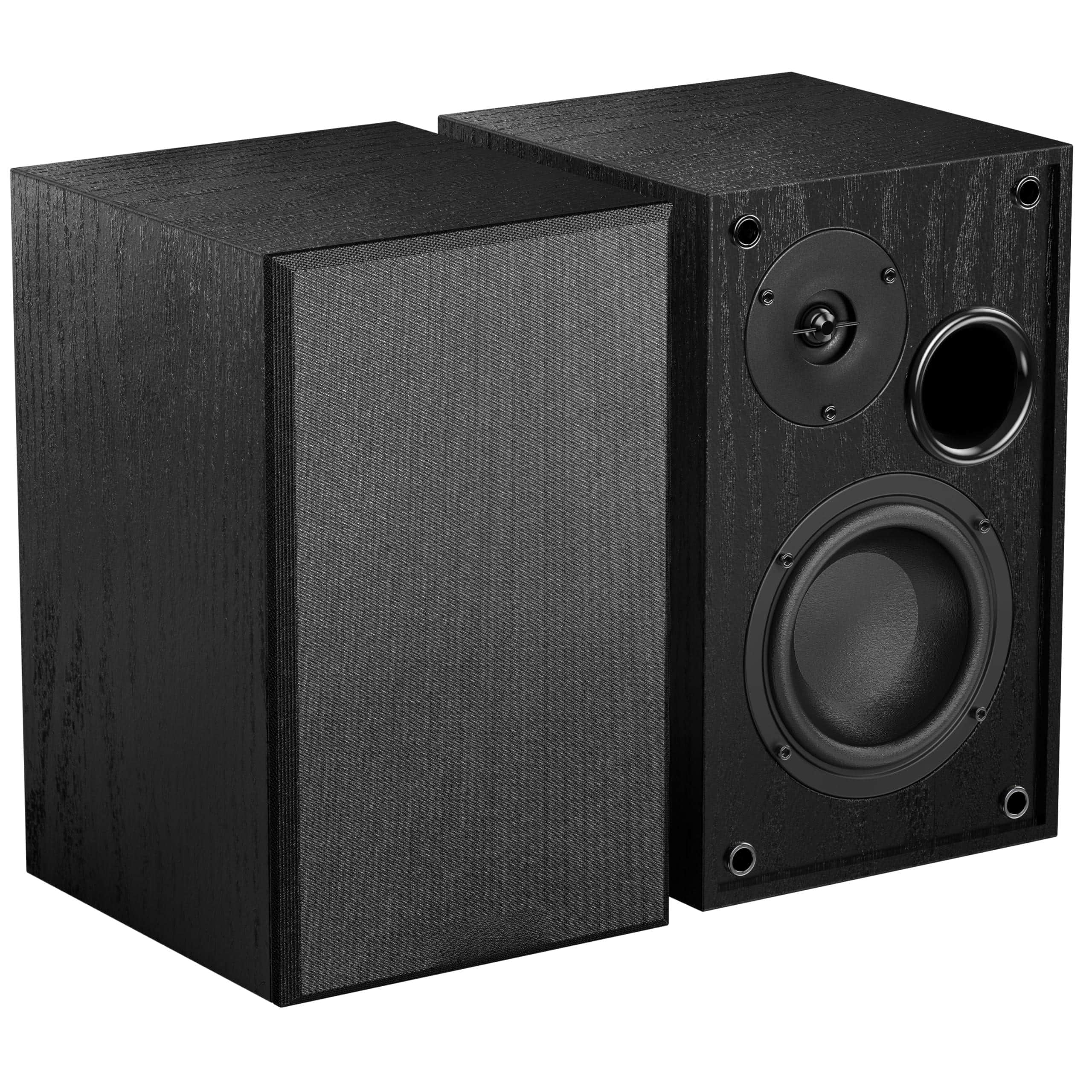 Pacoar Cade - Bookshelf Speakers Tweeter Woofer Tv/computer/record Player 3eq Home Studio Treble/bass Adjustable Sub Out Port - Default