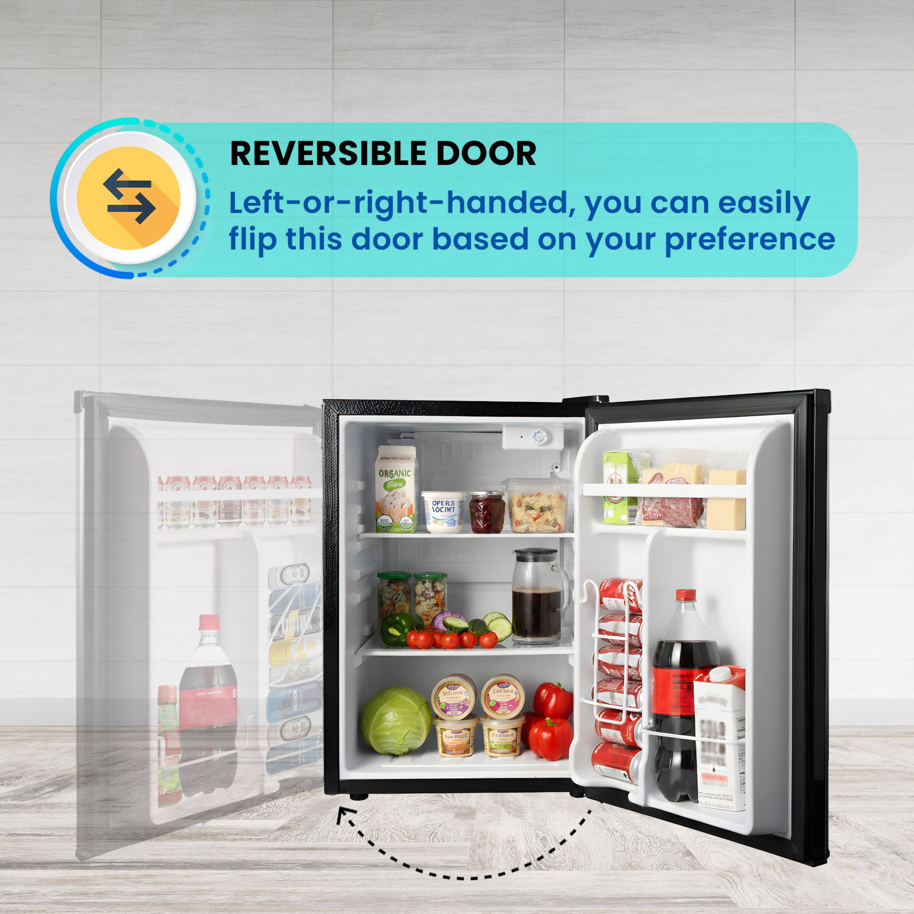 REVERSIBLE DOOR  
Left-or-right-handed, you can easily flip this door based on your preference