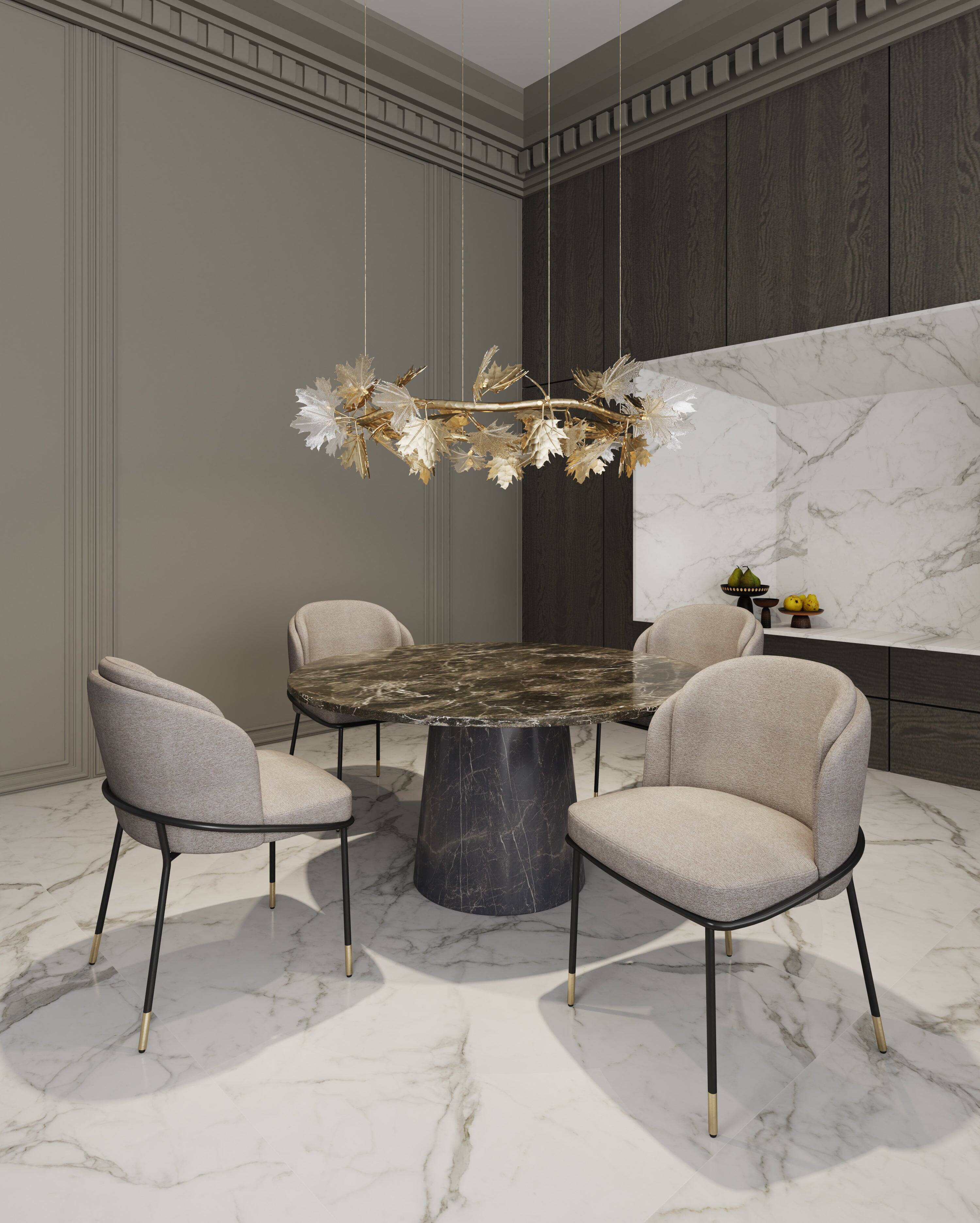 Angle. Manhattan Comfort - Flor Modern Metal Twill Weave Dining Chair - Wheat.
