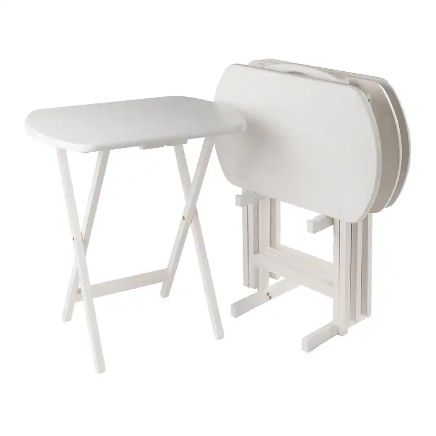 Format Table Stting Winsome Wood Corbett 5 Pc Oversized Snack Table Set White - Best Buy