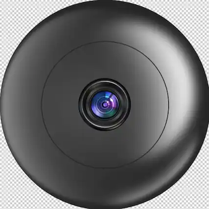 Front. Luckbyte - A6 Mini WiFi Security Camera with Night Vision Motion Detection - Black.