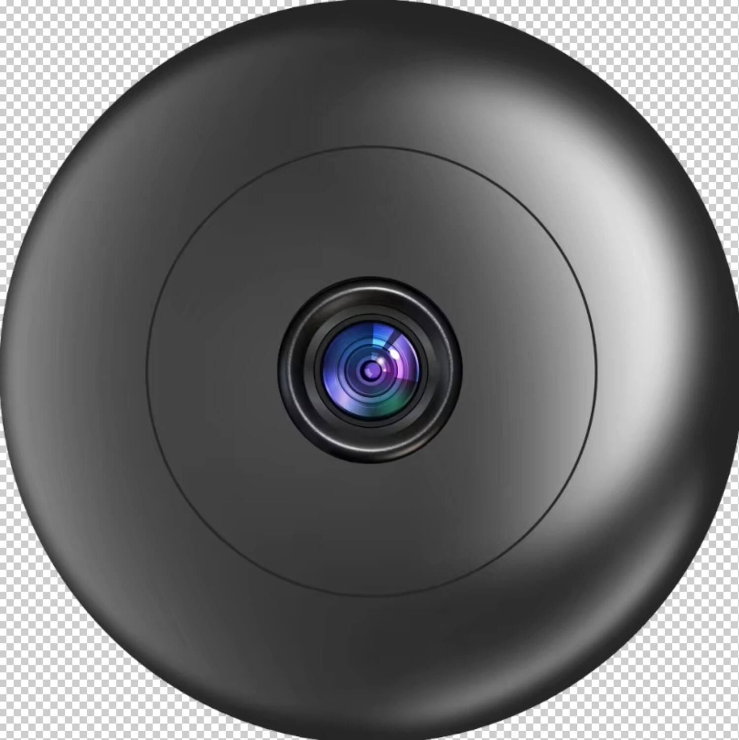 Front. Luckbyte - A6 Mini WiFi Security Camera with Night Vision Motion Detection - Black.
