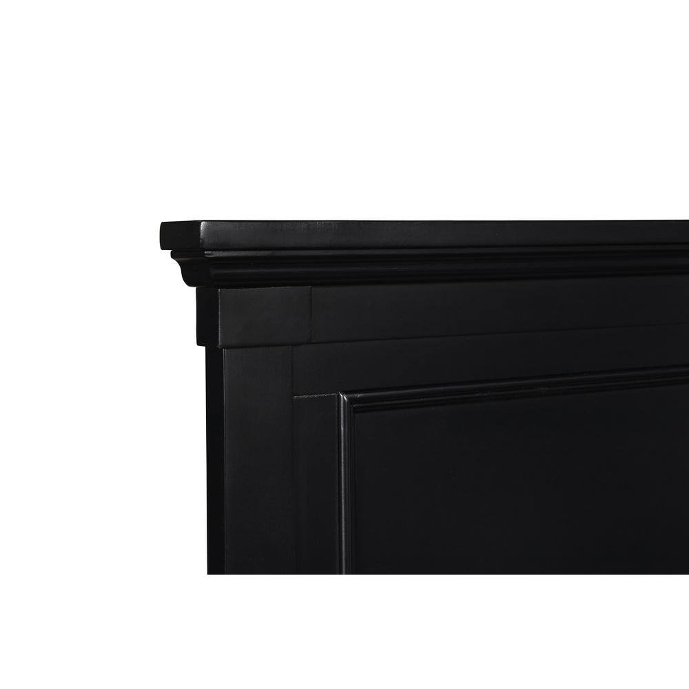 Left. New Classic Furniture - Furniture Tamarack Contemporary Solid Wood 4/6 Full Bed in Black - Black.