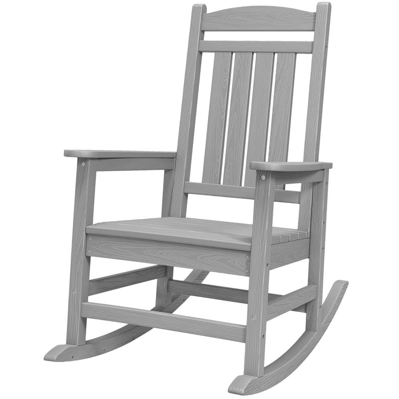 SERWALL - Rocking Chair Outdoor, Oversized HDPE Patio Rocking Chairs,HDPE All-Weather Rocking Chair for Adults - Light Gray price history on PriceWatchPro