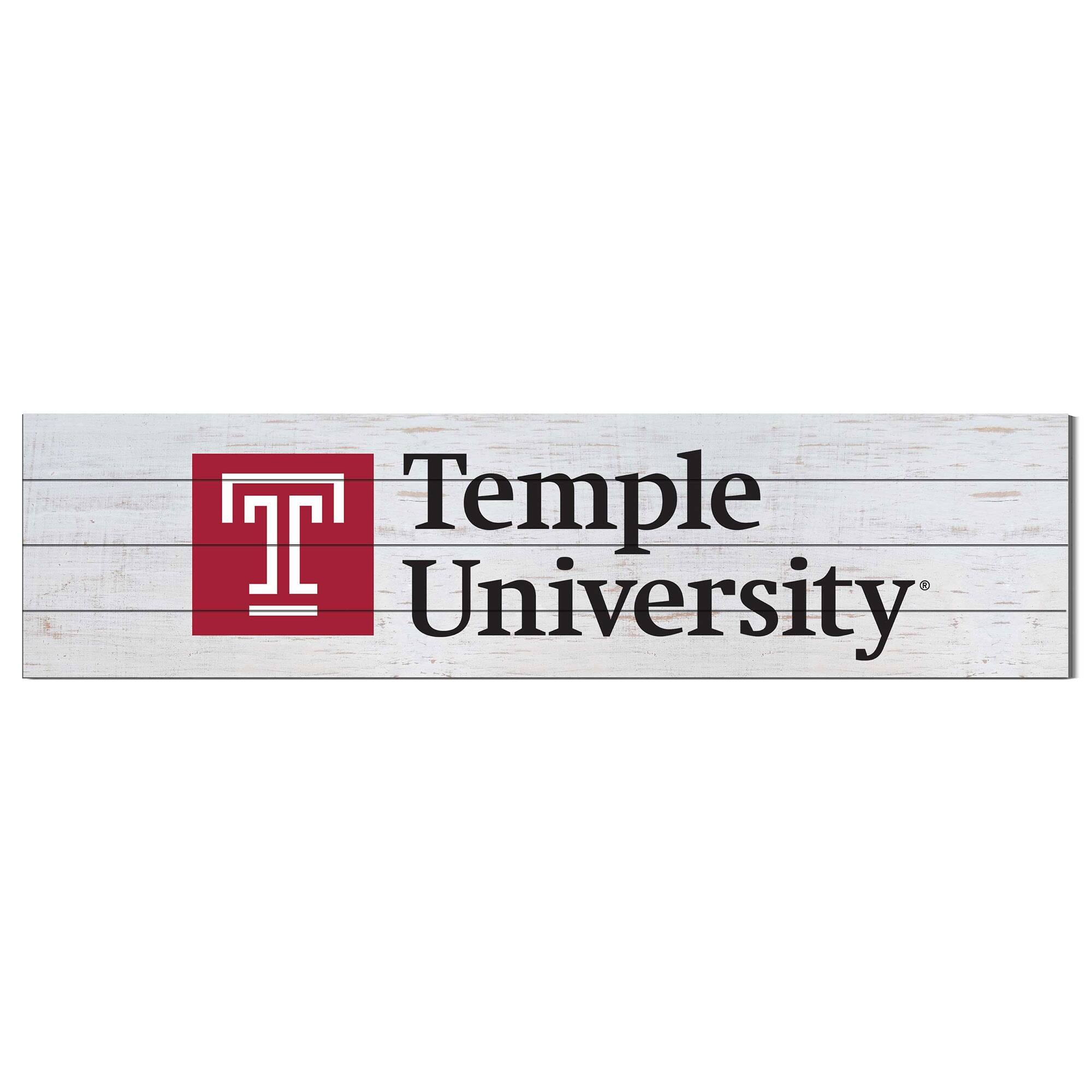 Temple Owls 10" x 40" Logo Sign
