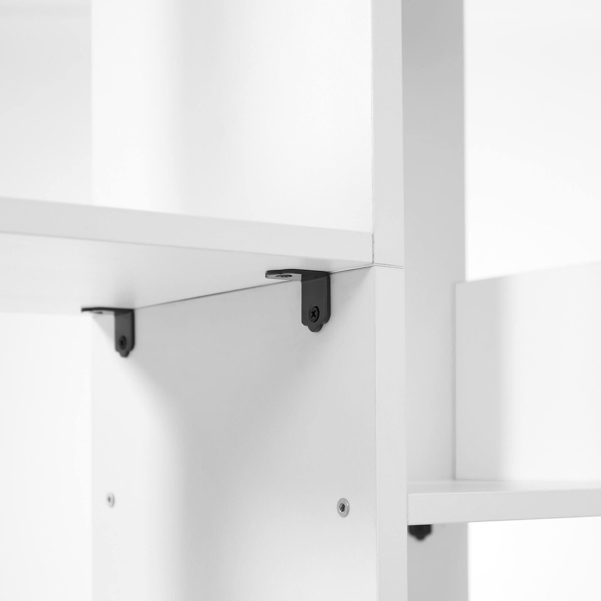 Alt View 2. Songmics Home - Bookcase, Tree-Shaped Bookshelf with 8 Storage Shelves, Rounded Corners - White.