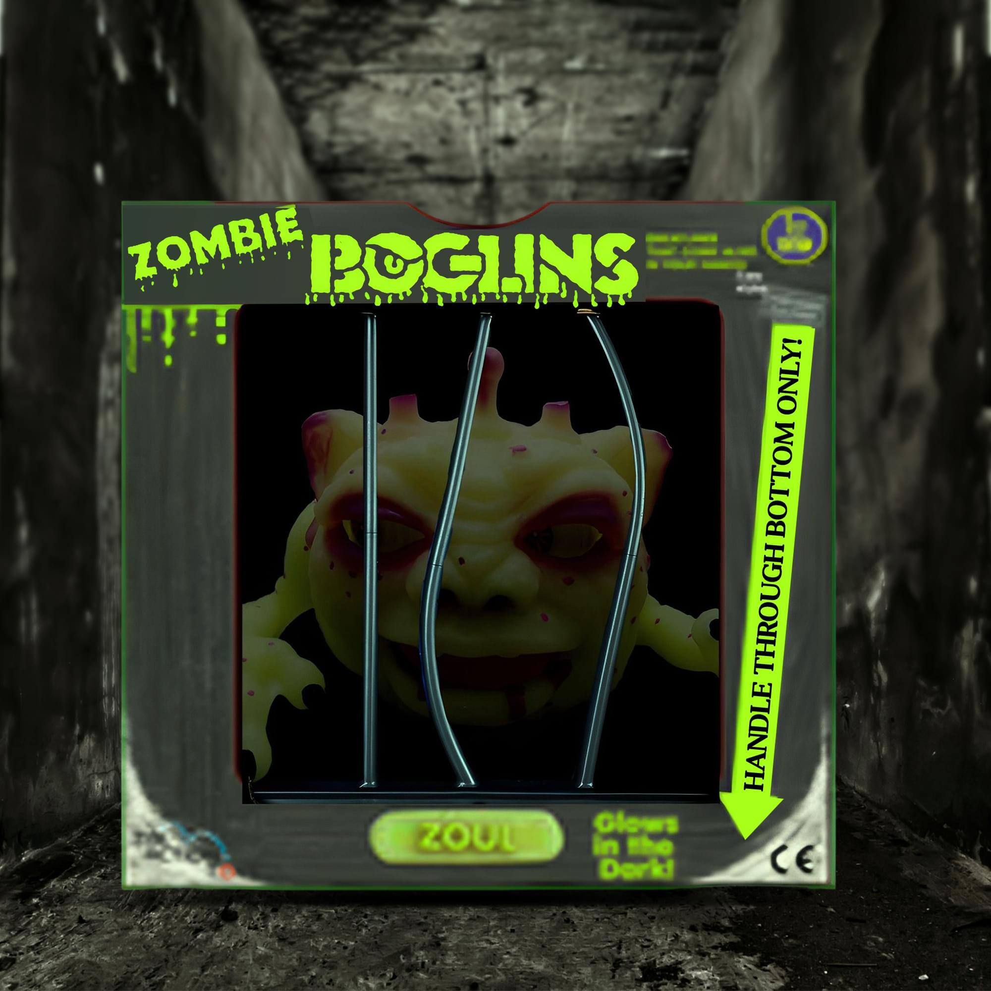 ZOMBIE BOGLINS ONLY! HANDLE THROUGH BOTTOM ONLY! Glows in the Dark CE