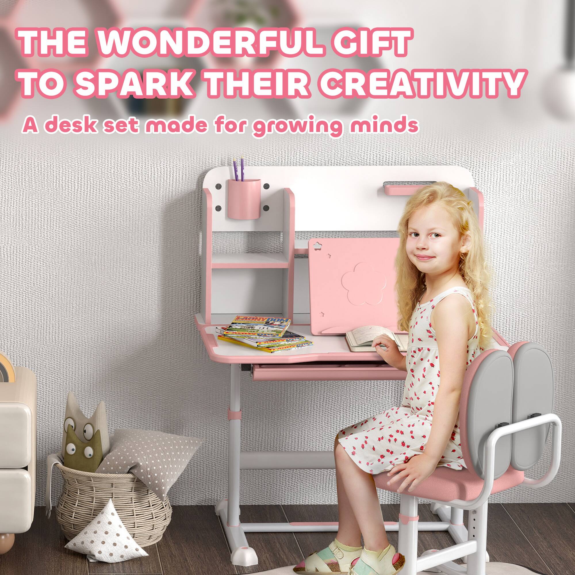 THE WONDERFUL GIFT TO SPARK THEIR CREATIVITY  
A desk set made for growing minds
