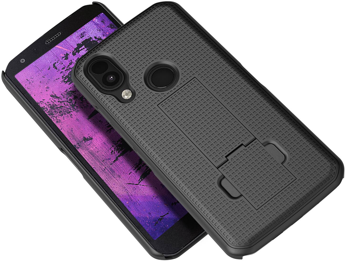 Alt View 5. Nakedcellphone - Slim Case for CAT S62 Pro Phone (with Kickstand) - Black.