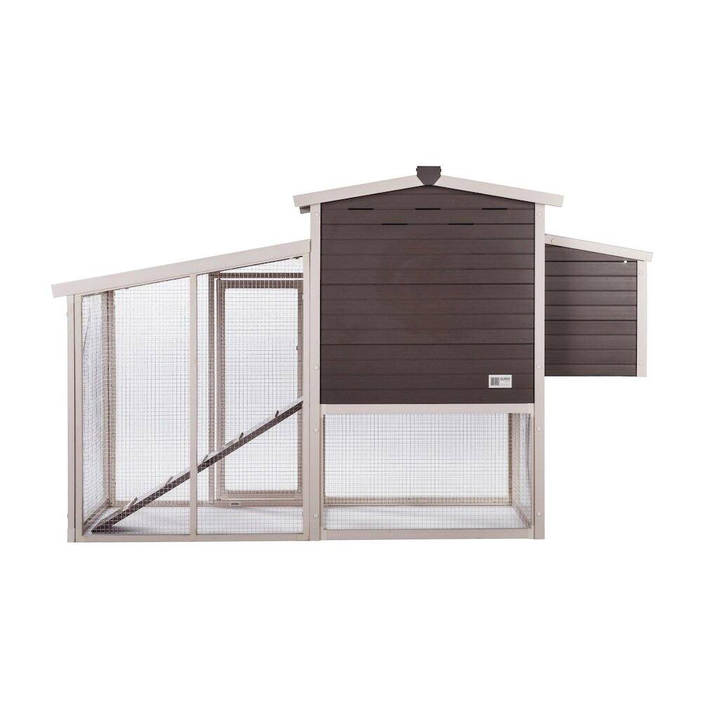 Alt View 1. New Age Pet - ECOFLEX Hampton Chicken Barn and Pen in Grey - Grey.