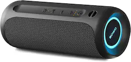 Stamp n Camp - SOWO Portable Bluetooth Speaker, Waterproof IPX7, 25W Loud Wirelss Speaker with Big Audio and Punchy Bass, Outdoor for - Black