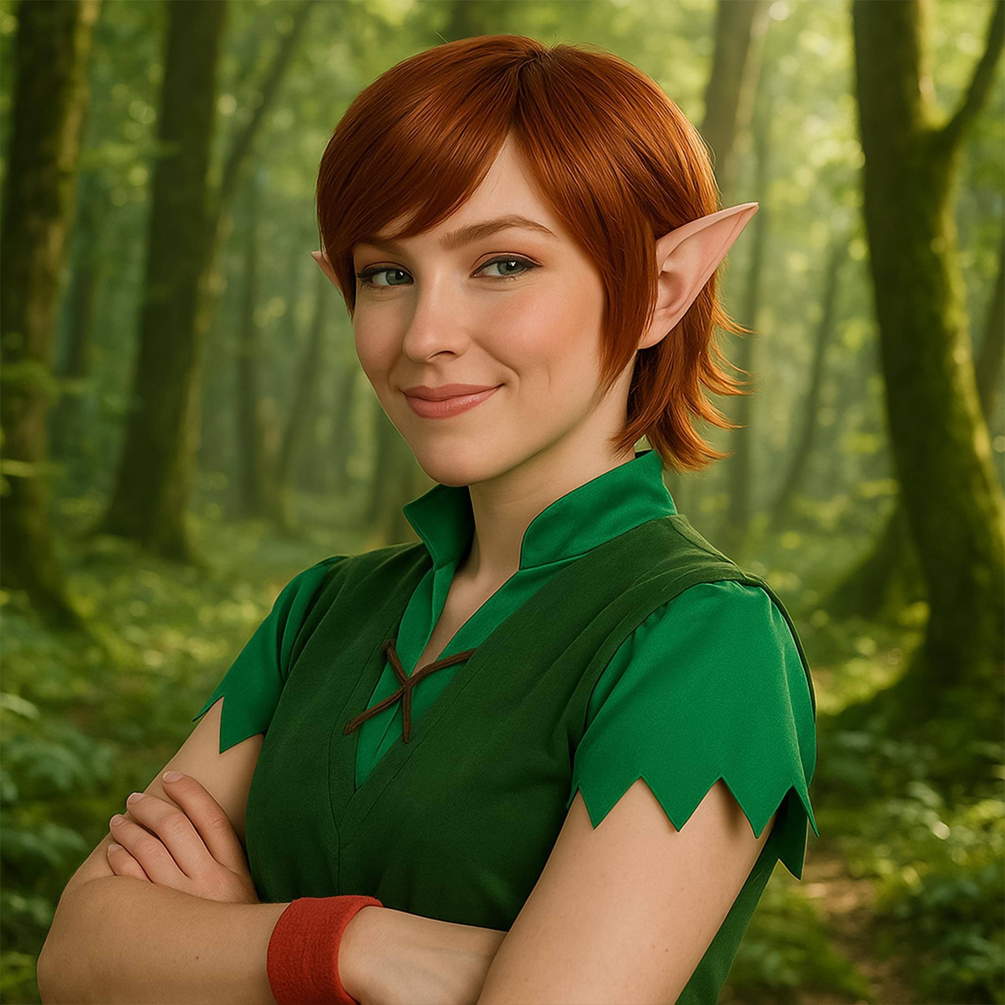 Alt View 2. California Costumes - Peter Pan Shag Wig - Red.