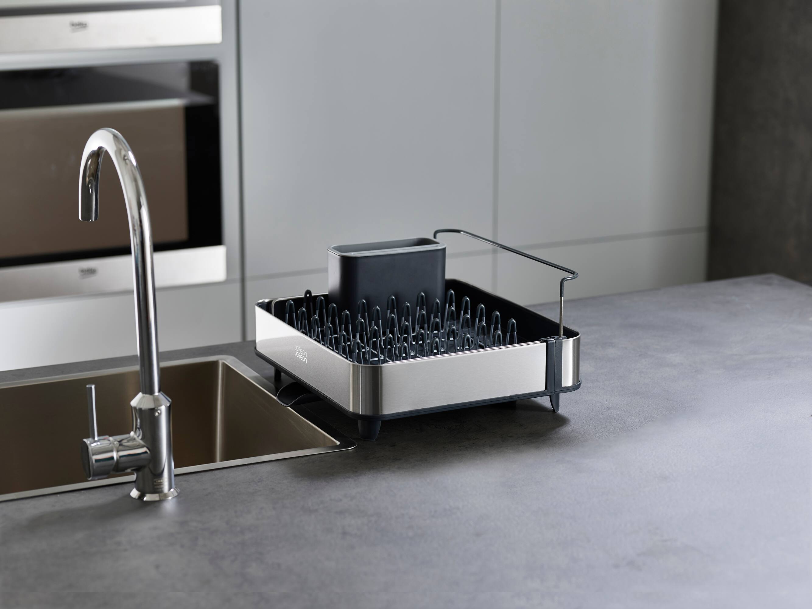 Alt View 2. Joseph Joseph - Extend Steel Expandable Dish Rack - Grey.