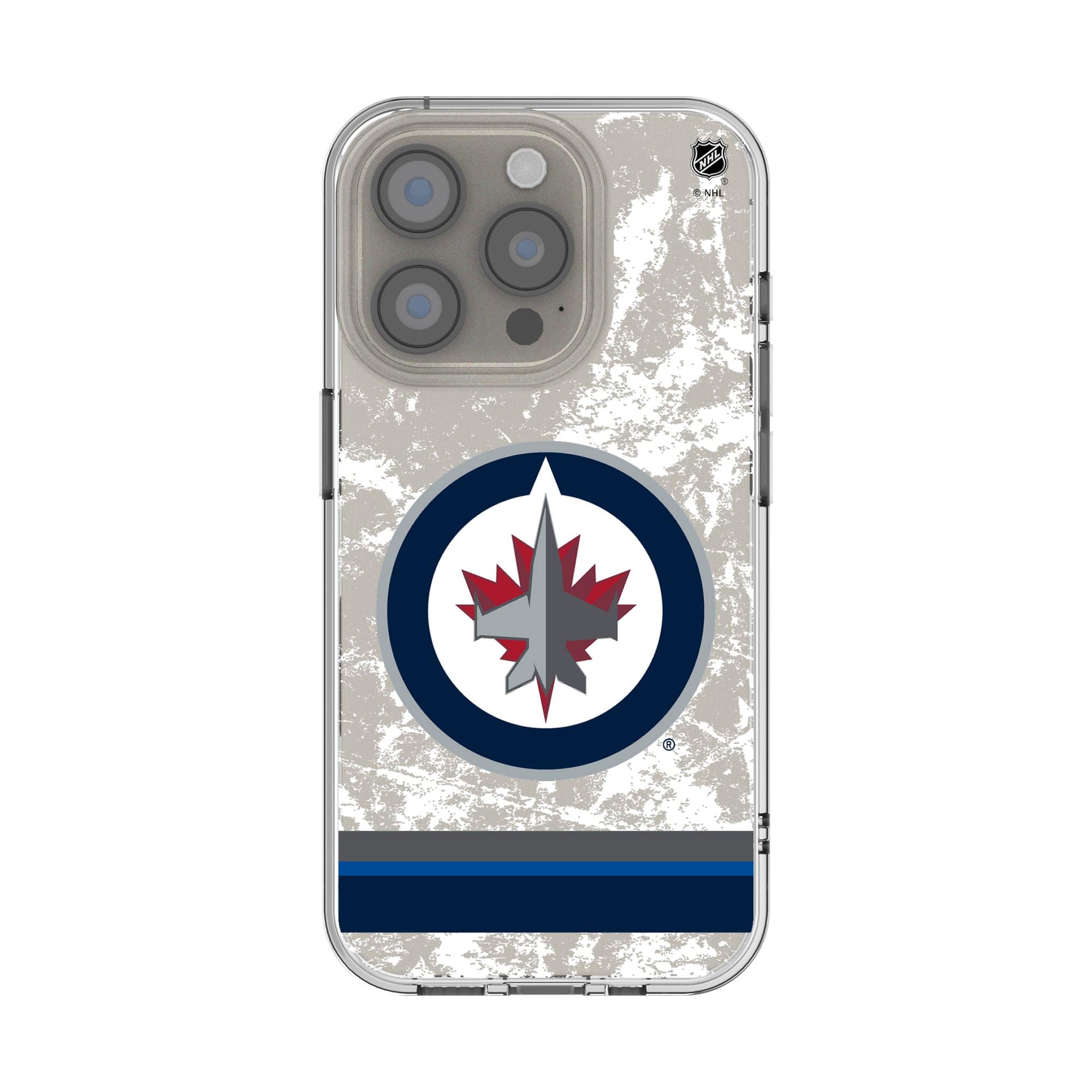 Keyscaper - NHL - Winnipeg Jets iPhone Stripe Clear Ice Case - 13 Pro - Multicolor