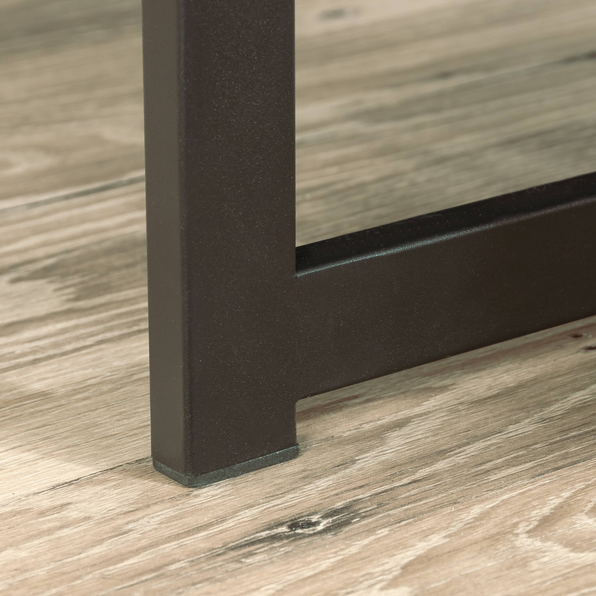 Alt View 10. Glintex - Desk with Hutch – Spacious Desktop, Flip-Down Keyboard Tray + Storage Drawers, Adjustable Shelves for Home Office - Brown.