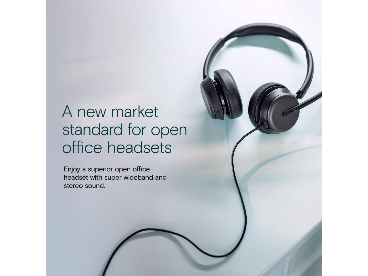 A new market standard for open office headsets

Enjoy a superior open office headset with super wideband and stereo sound.