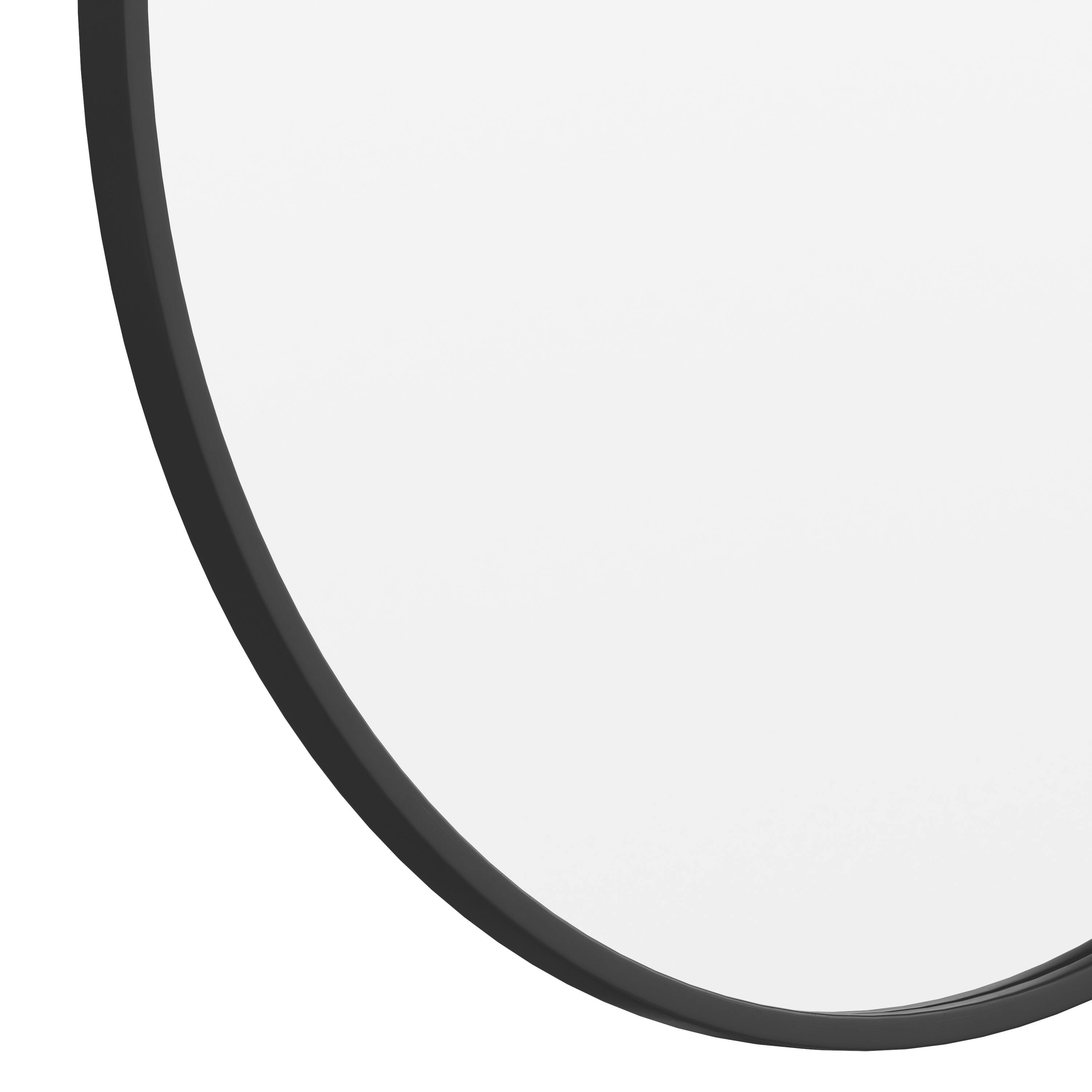 Alt View 10. Emma + Oliver - Mersin Wall Mounted Mirror with Iron Frame, Silver Backing and Shatterproof Glass for Entryways, Bathrooms and More - Black.