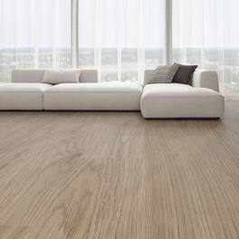Dotfloor - Superoak PLUS Laminate Flooring - 72.7"x9.6" Planks, 6 Planks/Box (27.09 sq ft/Box), 12mm Thick, AC5 Wear Rating - Coastal Driftwood