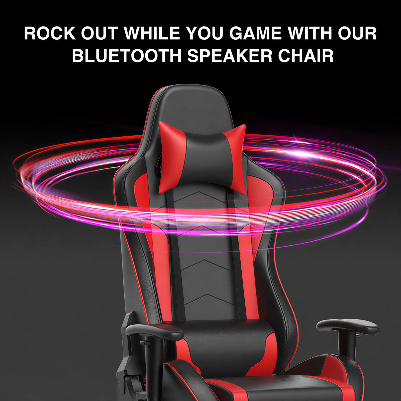 ROCK OUT WHILE YOU GAME WITH OUR BLUETOOTH SPEAKER CHAIR