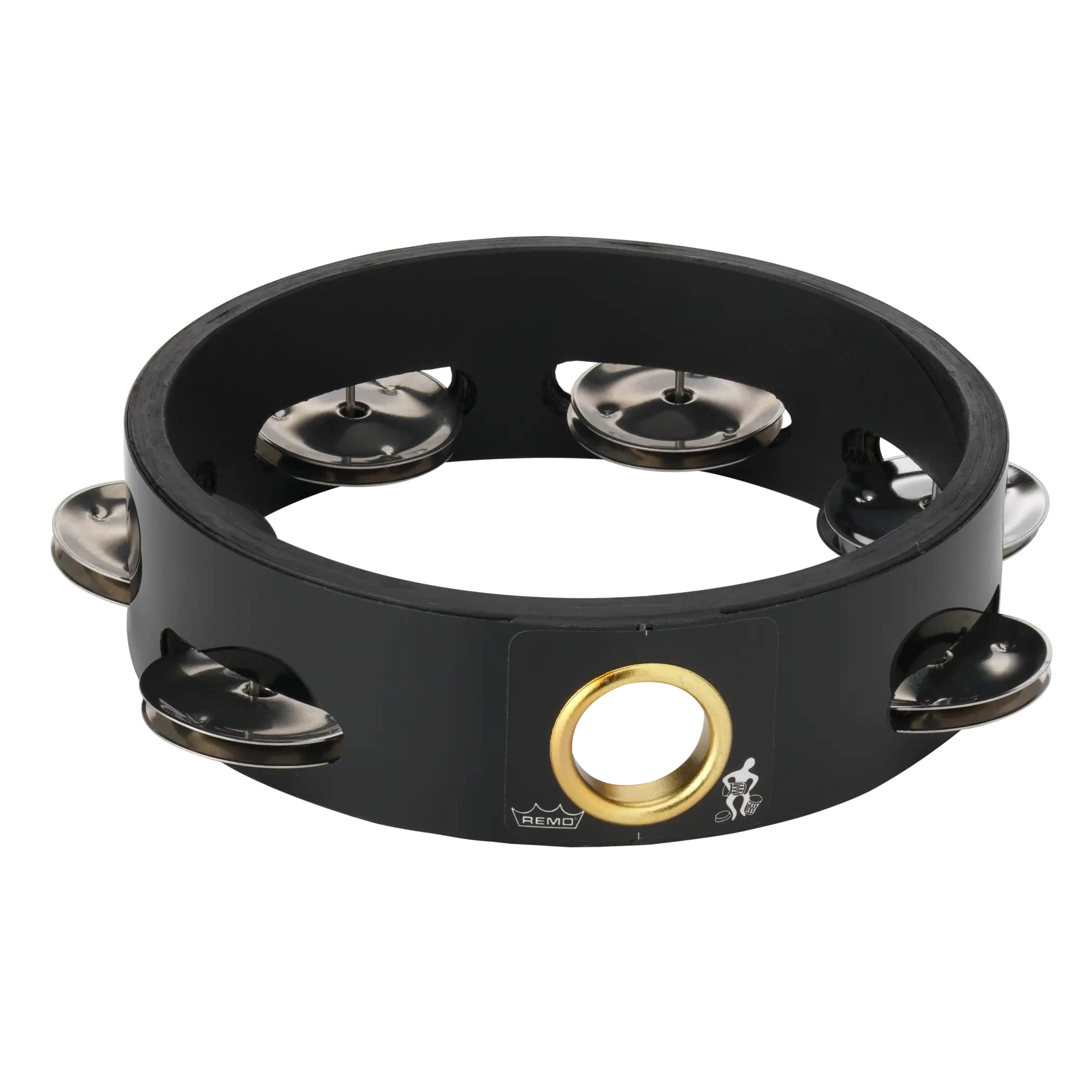 Front. Remo - TA-6106-70 Headless Tambourine, 6" Diameter, Single-Row 6 Jingles, Acousticon Shell.