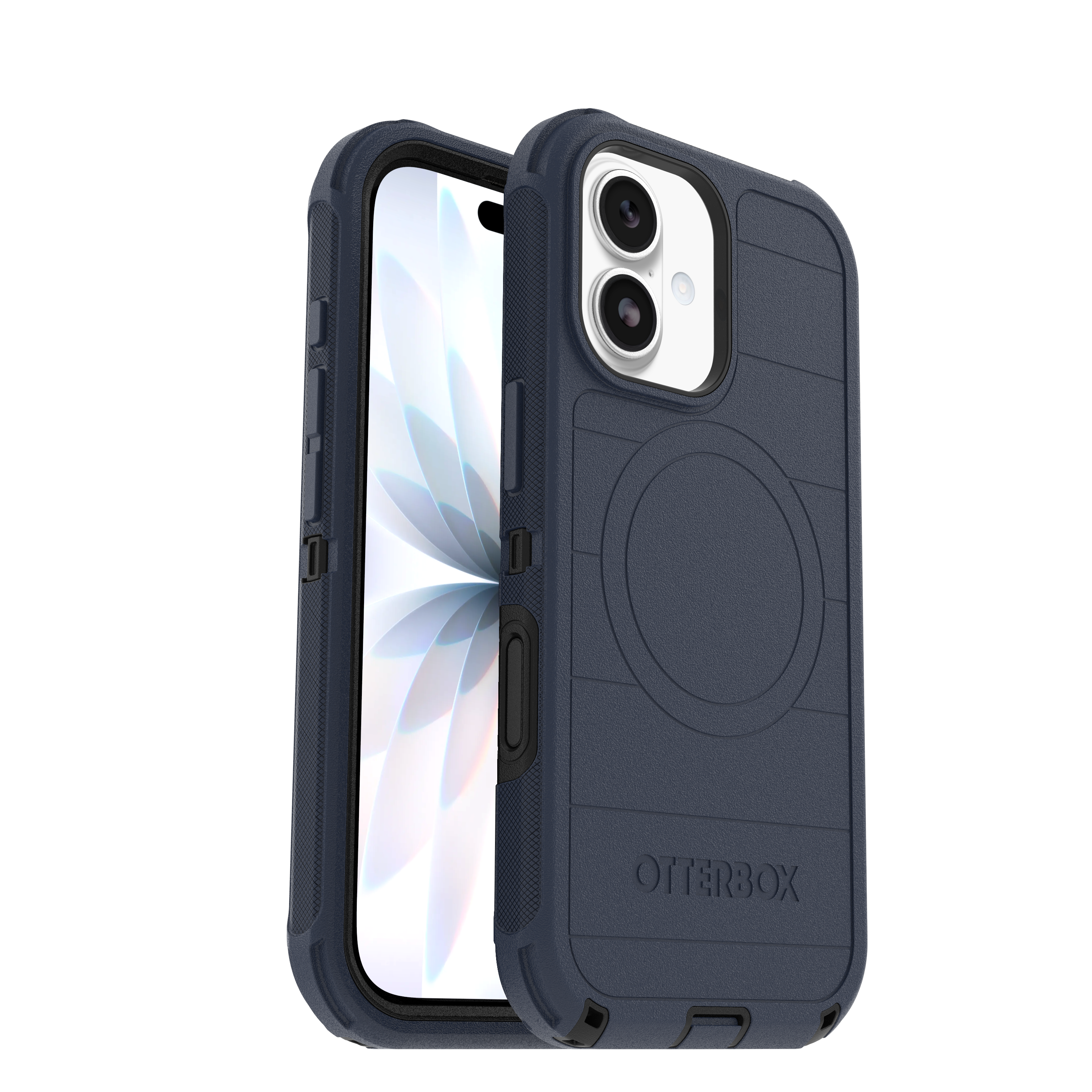 OtterBox - iPhone 17 (Only) - Defender Series Case - Case Only - Snaps on MagSafe - Tough - Rugged & Durable - Black Shadow (Blue & Black)