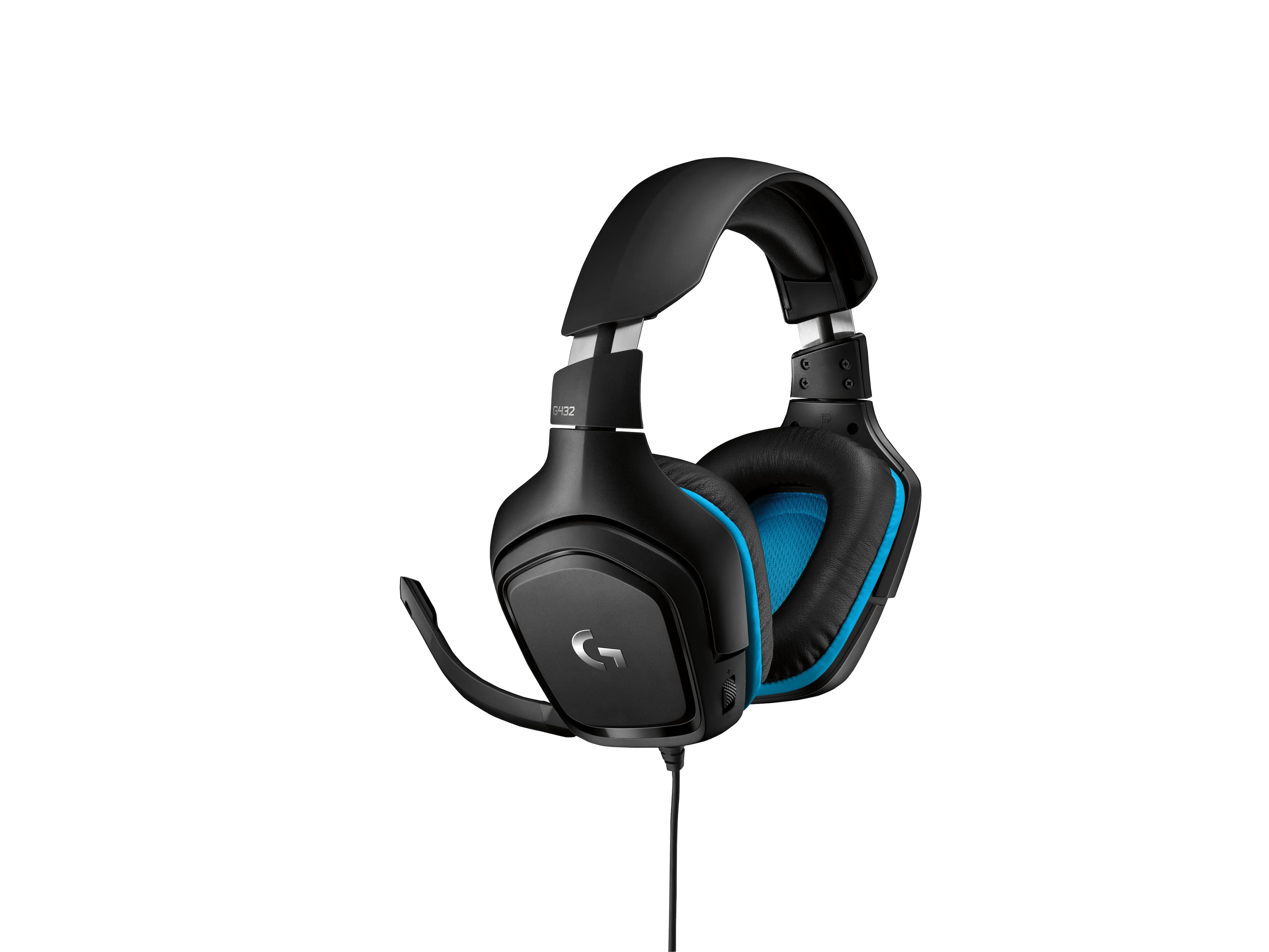 Alt View 7. Logitech - G432 Wired Over-the-Ear Gaming Headset for Windows - Black/Blue.