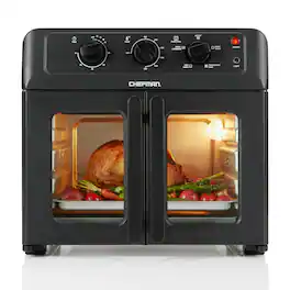 Chefman - XL Air Fryer Oven w/ French Doors, 26 Qt Capacity, 5 Functions - Black