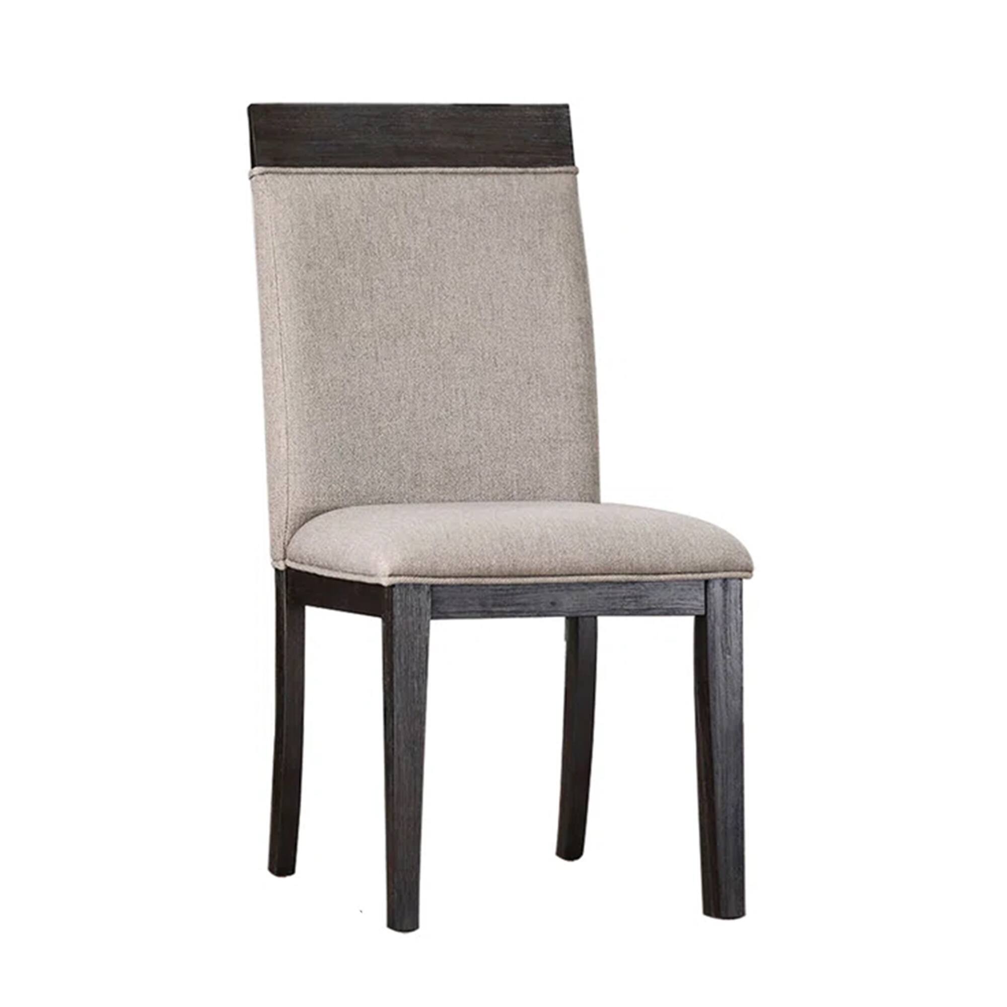 Alt View 1. Manhattan Lane - Keo 7pc Dining Table Set, Beige, Espresso Brown, Extendable 66-84 Inch - Espresso Brown, Beige, Chrome.