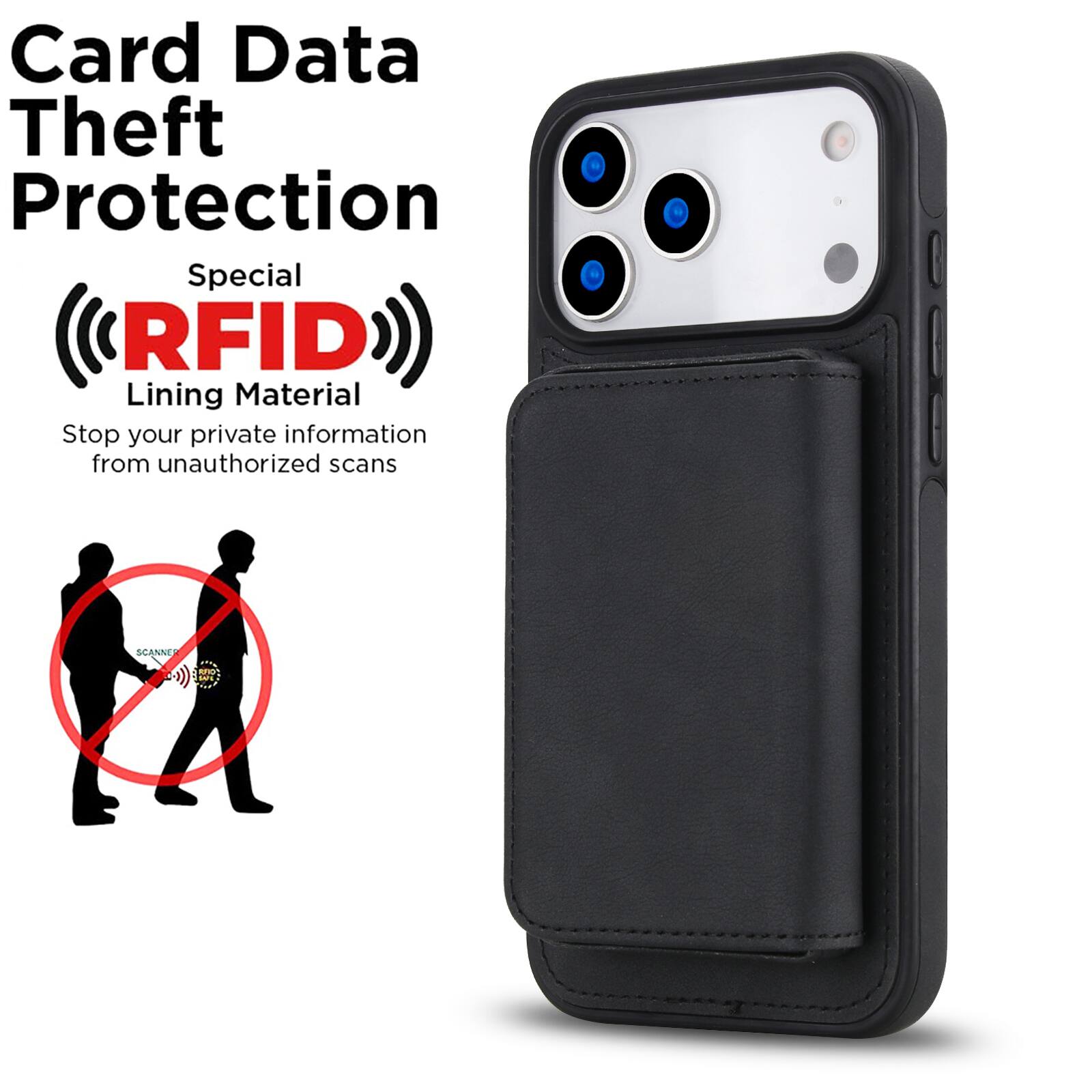 Card Data Theft Protection  
Special RFID Lining Material  
Stop your private information from unauthorized scans