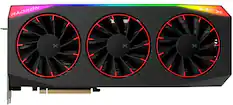 Front. XFX - Mercury AMD Radeon RX 9070XT OC Magnetic Air Edition 16GB GDDR6 PCI Express 5.0 Gaming Graphics Card with RGB - Black.