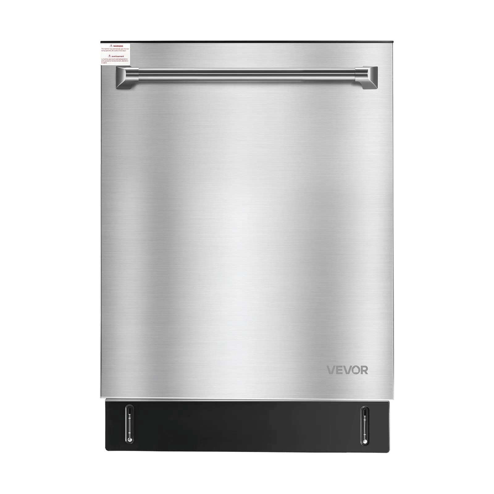 Tiramisubest - 24" Built-In Dishwasher, Stainless Steel Tub, 14 Place Settings and 8 Washing Programs, Low-Noise Dishwashing Machine - Silver
