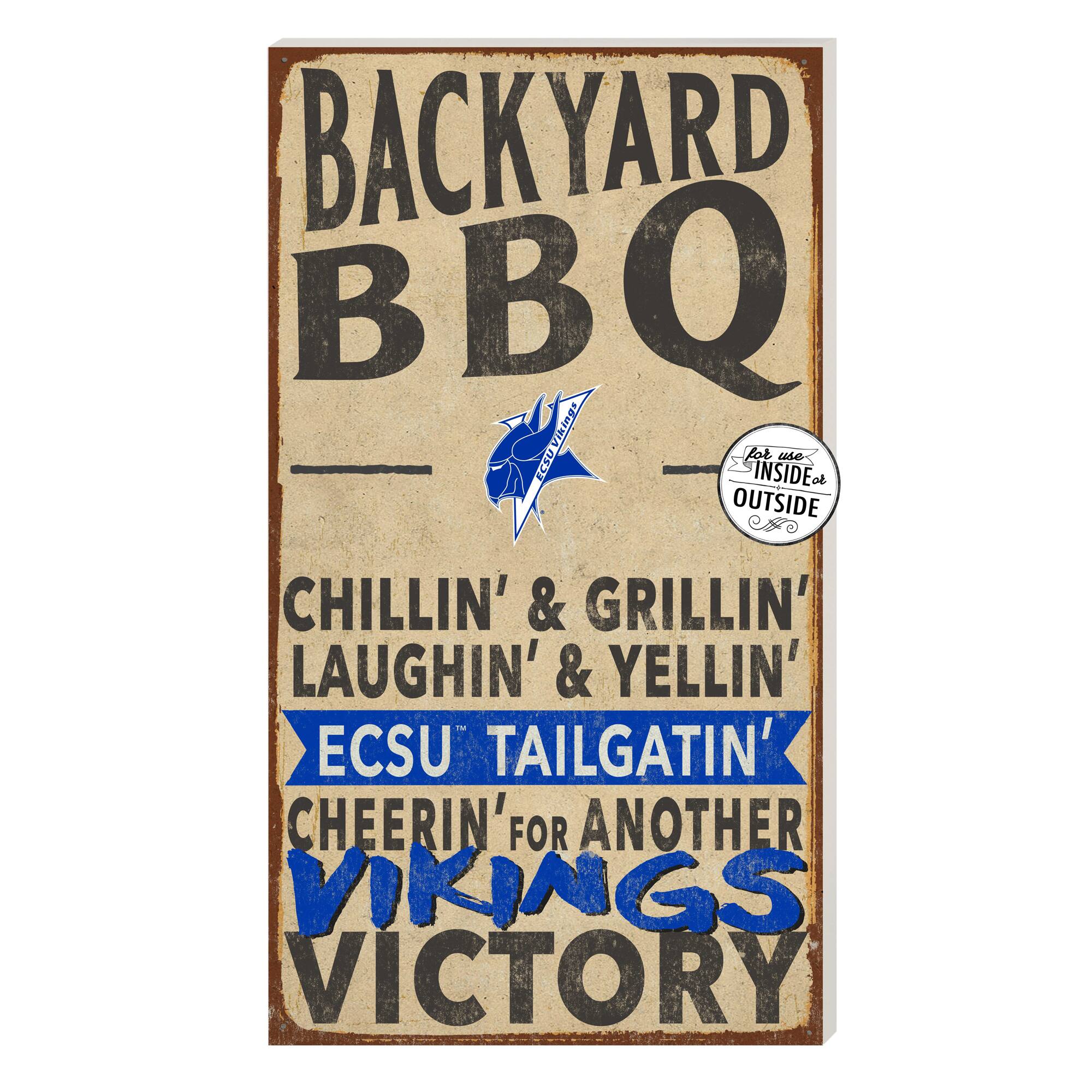 ECSU Vikings 11'' x 20'' Indoor/Outdoor BBQ Sign
