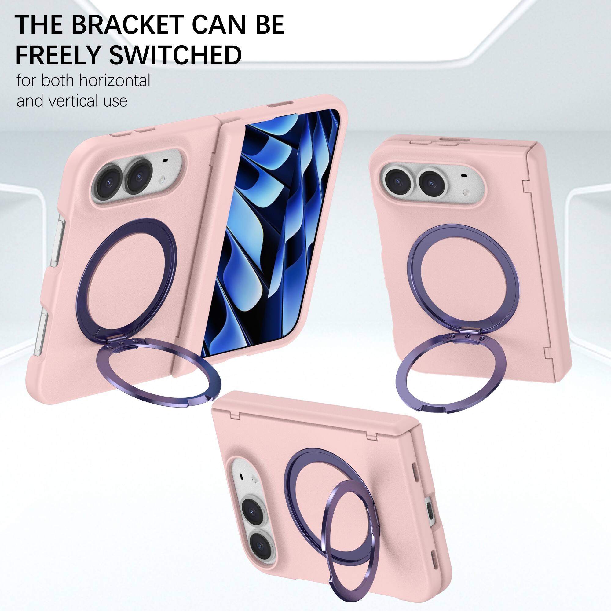 THE BRACKET CAN BE FREELY SWITCHED  
for both horizontal and vertical use