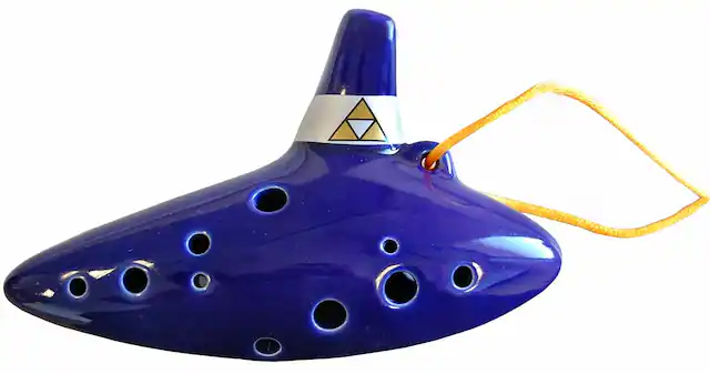 Front. The Legend of Zelda - Legend Of Zelda Ocarina Of Time Flute Replica - Blue.