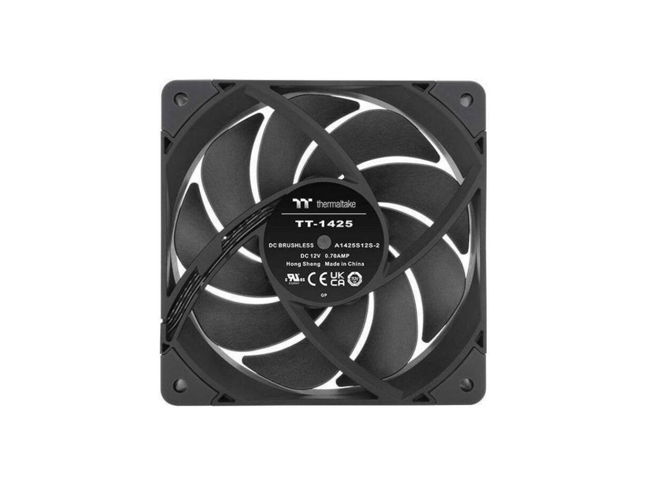 Thermaltake TT-1425 DC BRUSHLESS  
A1425S12S-2 DC 12V 0.70AMP  
Hong Sheng Made in China  
LR UK - DS C E TOV CA GF