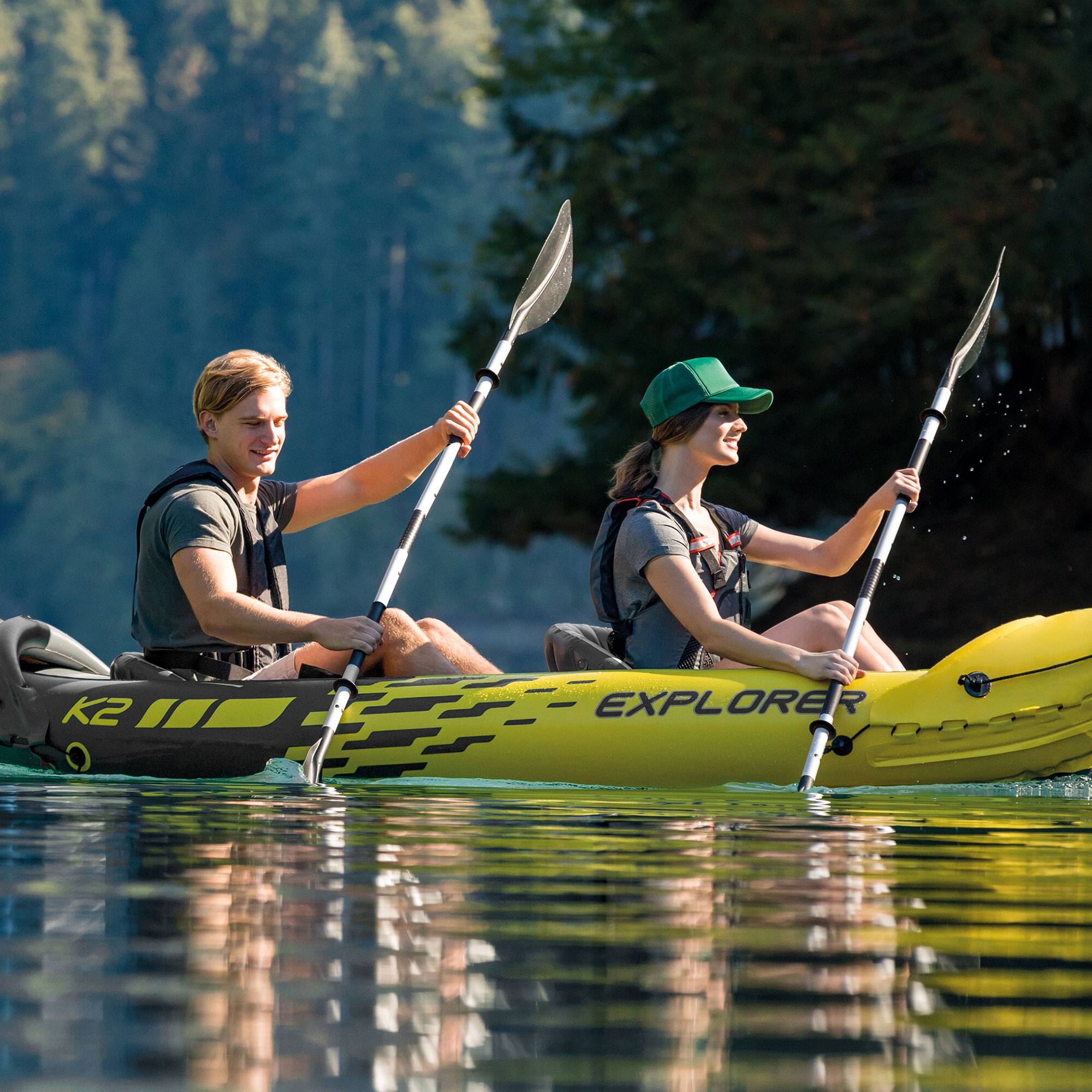 Alt View 10. Intex - Intex 86" Lightweight Aluminum Double Oar Inflatable Kayak Paddle, Black, 6 Pack - Black.