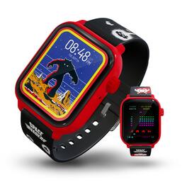 SPACE INVADERS™ My Play Watch – Retro Gaming Smartwatch with Built-in SPACE INVADERS™ Game - Bezel - Red