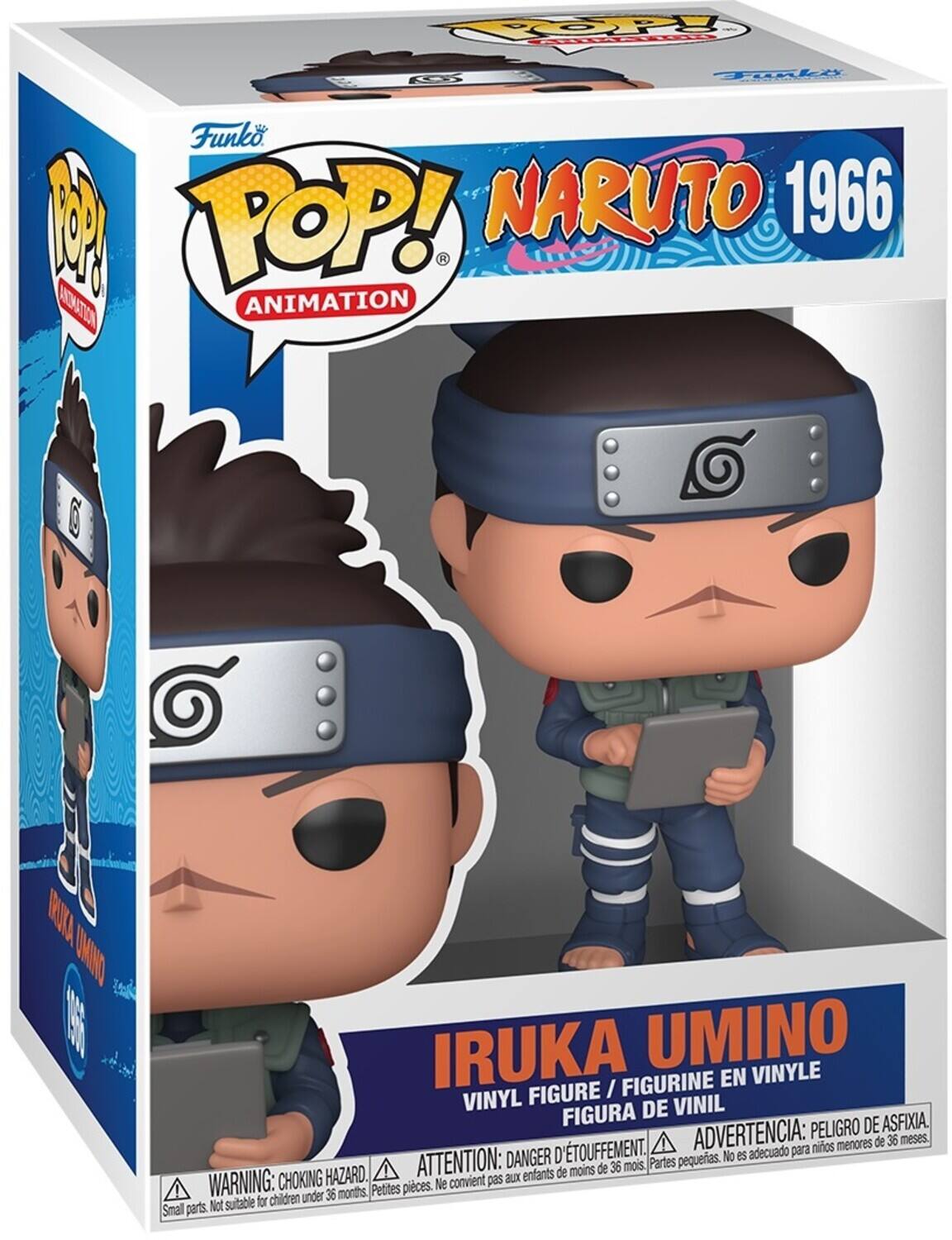 TOPY 0 Tonke A Funko 1 POP! NARUTO 1966 H ADMTI ANIMATION IA UMIND IRUKA UMINO VINYLE FIGURINE EN FIGURE / VINYL DE VINIL FIGURA DE ASFIXIA ADVERTENCIA: PELIGRO 36 meses. nios menores de ATTENTION: DANGER D TOUFFEMENT. Partes pequeras. No es adecuado para de moins de 36 mois. WARNING: CHOKING HAZARD. convient pas aux enfants Petites pieces. Ne children under 38 months. Not suitable for Smal parts.