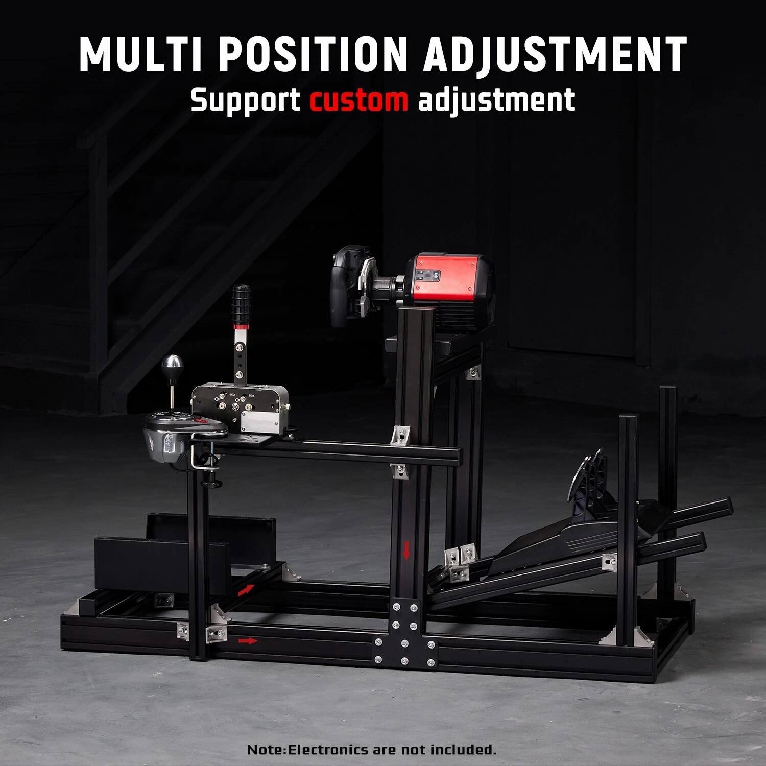 MULTI POSITION ADJUSTMENT  
Support custom adjustment  

Note: Electronics are not included.