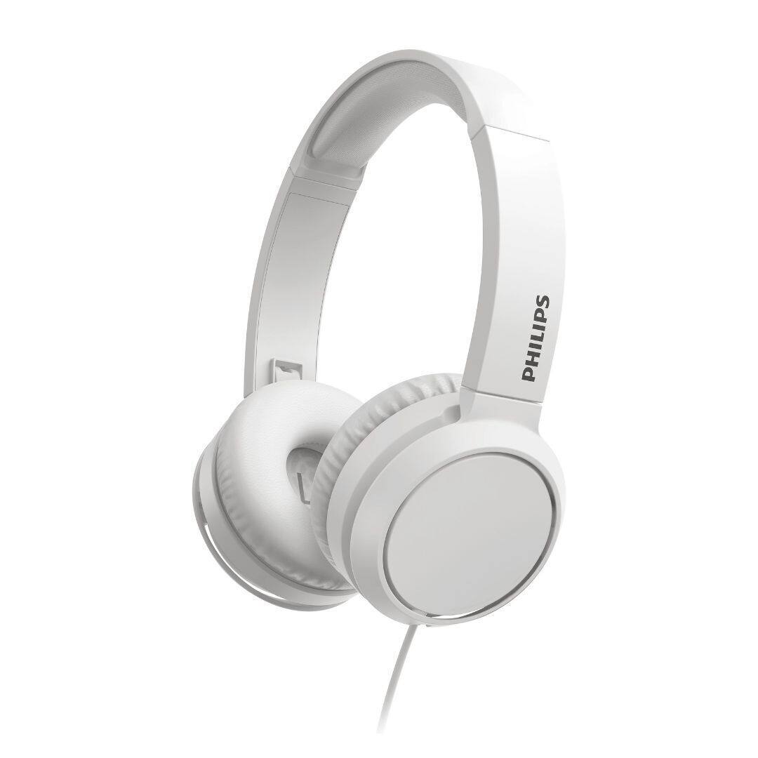 Front. Philips - Philips 3000 Series TAH4105WT00 White On Ear Headphones with 32mm Drivers - White.