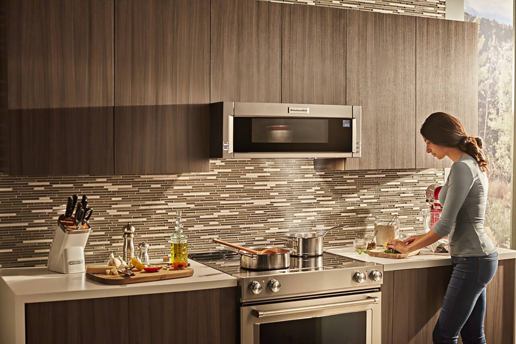 Alt View 19. KitchenAid - 6.4 Cu. Ft. Self-Cleaning Slide-In Electric Convection Range - Stainless steel.