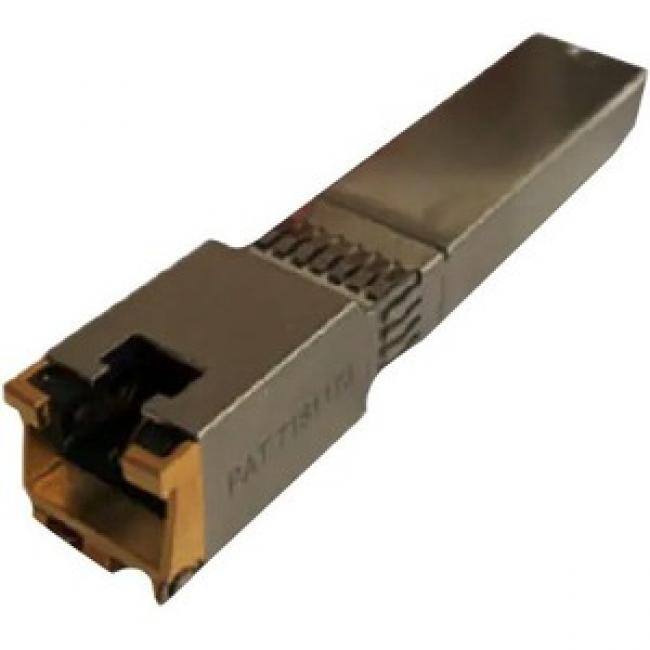 Front. Cisco Consumer Products - Cisco SFP-10G-T-X Module - For Data Networking - 1 x RJ-45 10GBase-T Network LAN - Twisted Pair10 Gigabit Ethernet - Unknown.