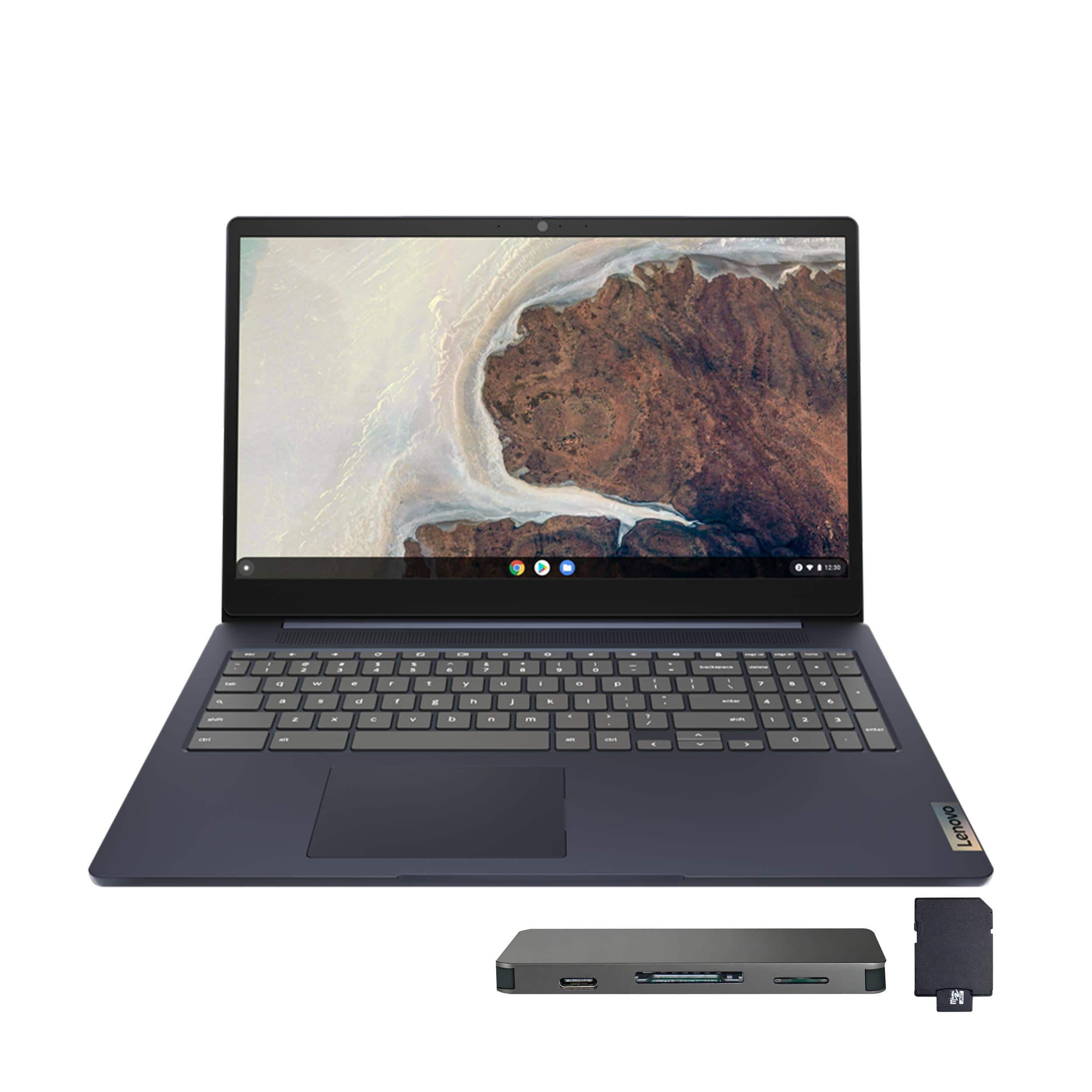 Lenovo - Ideapad 3 15.6" FHD Chromebook,Intel Celeron N4500,4GB RAM,64GB eMMC,UHD Graphics+160GB Dock Set,Chrome OS - Gray
