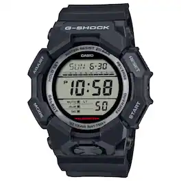 Casio - G-SHOCK Men's Grey Dial Digital Watch Resin Strap - GD-010-1DR - Black