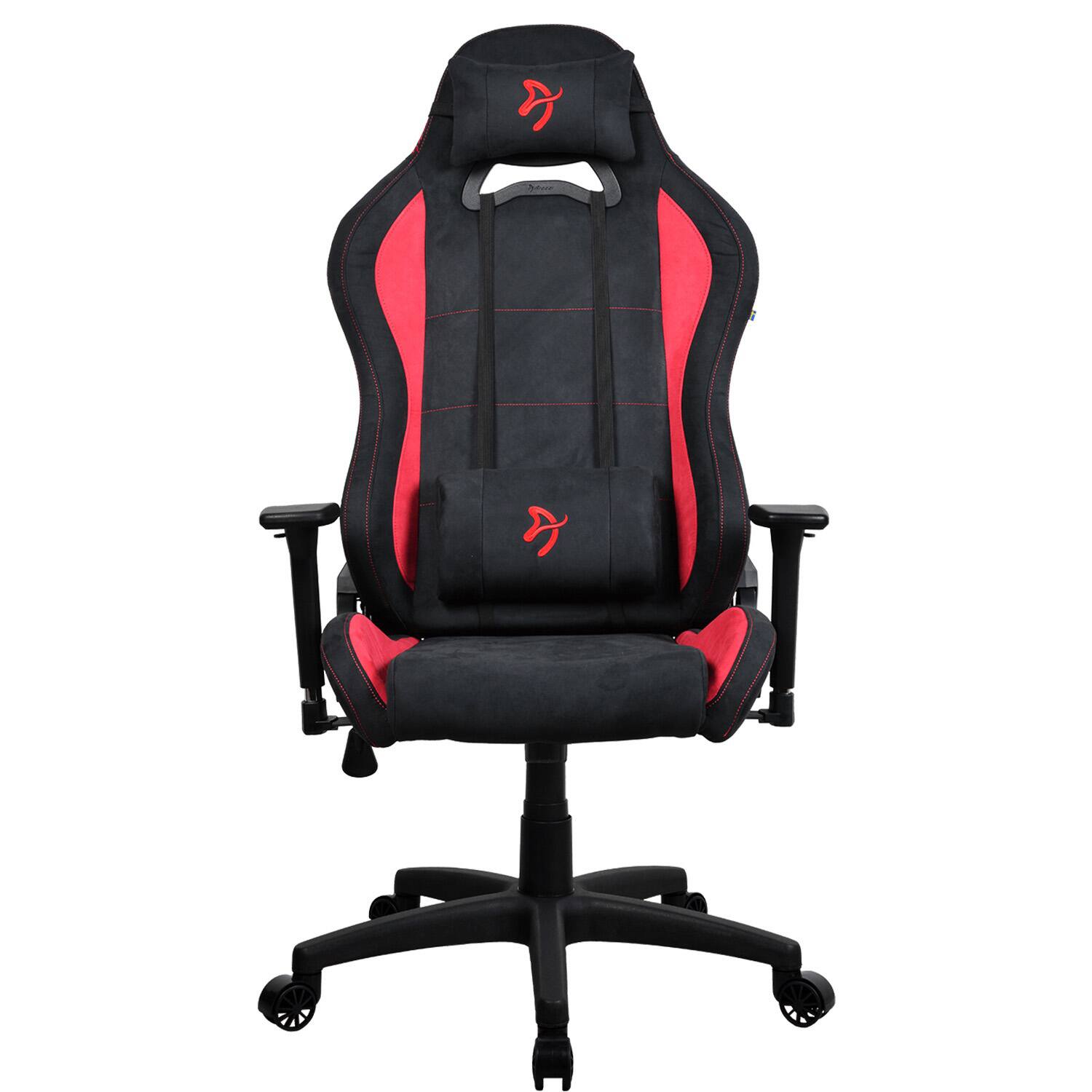 Angle. Arozzi - Torretta Supersoft Upholstery Fabric Gaming Chair - Red.