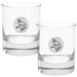 Wendell August Forge - Minnesota Vikings Two-Piece 11oz. Rocks Glass Set - Multicolor